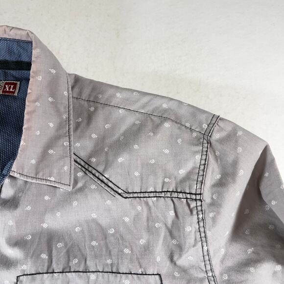 Sovereign Code Pearl Snap Button Shirt Men XL Bennett SCLS101 Western S Code - Picture 9 of 14